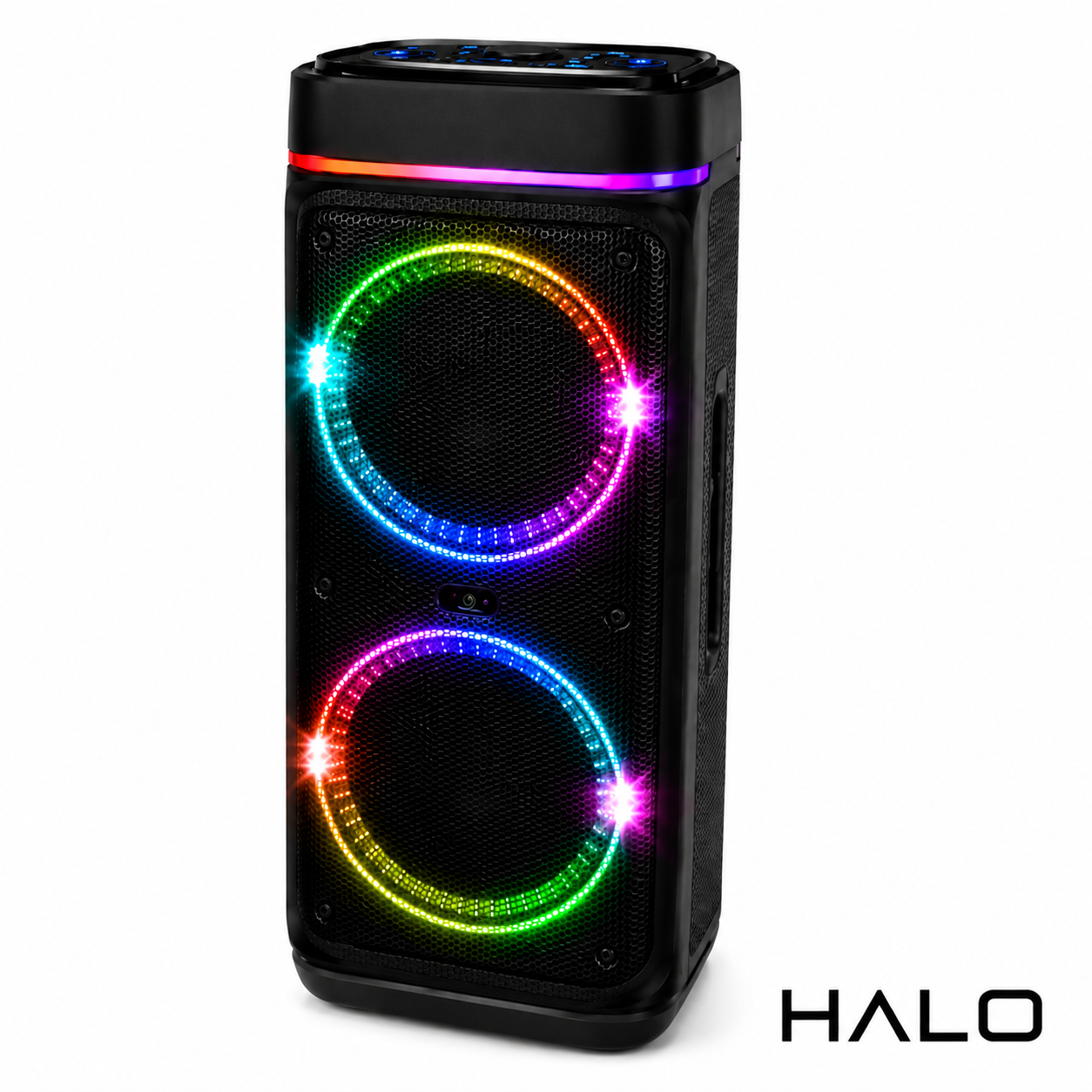PARLANTE POTENCIADO BLUETOOTH 2X8 C/2 MICROFONOS TITAN 8000