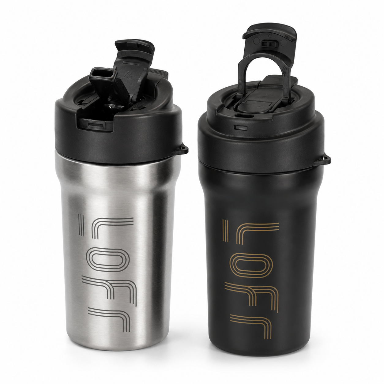 VASO TÉRMICO ACERO INOXIDABLE CON TAPA Y CORREA 500ML 22194