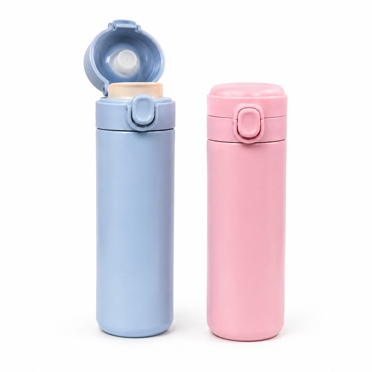 BOTELLA TÉRMICA ACERO INOXIDABLE C/TAPA RETRACTIL T-056