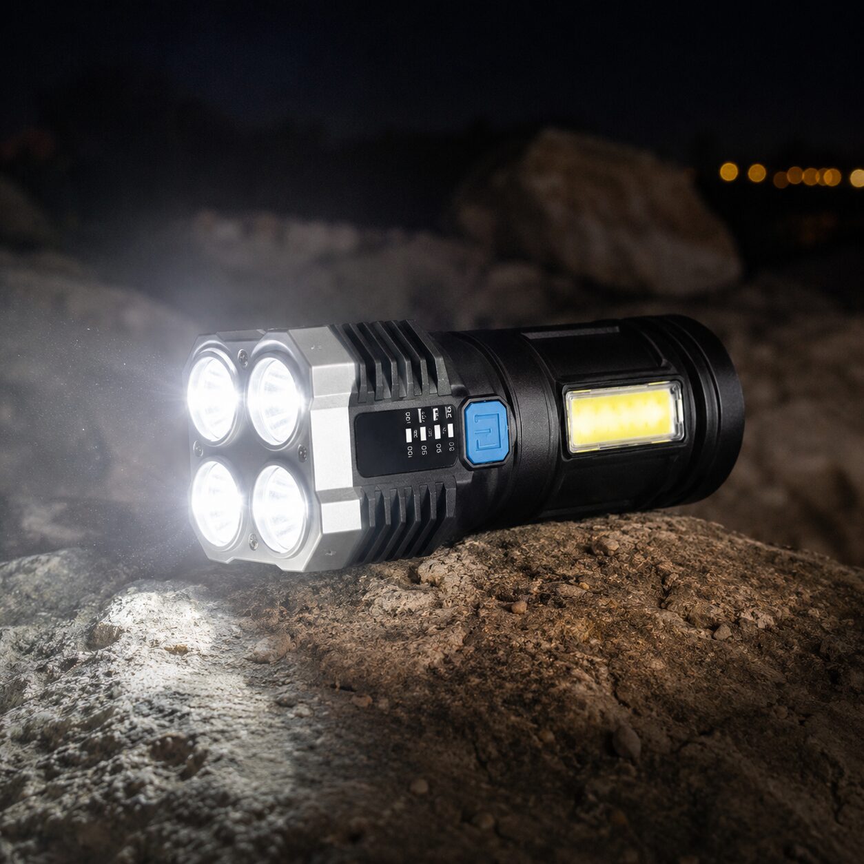 LINTERNA LED RECARGABLE PLASTICO PREM33/L-19 - Imagen 2