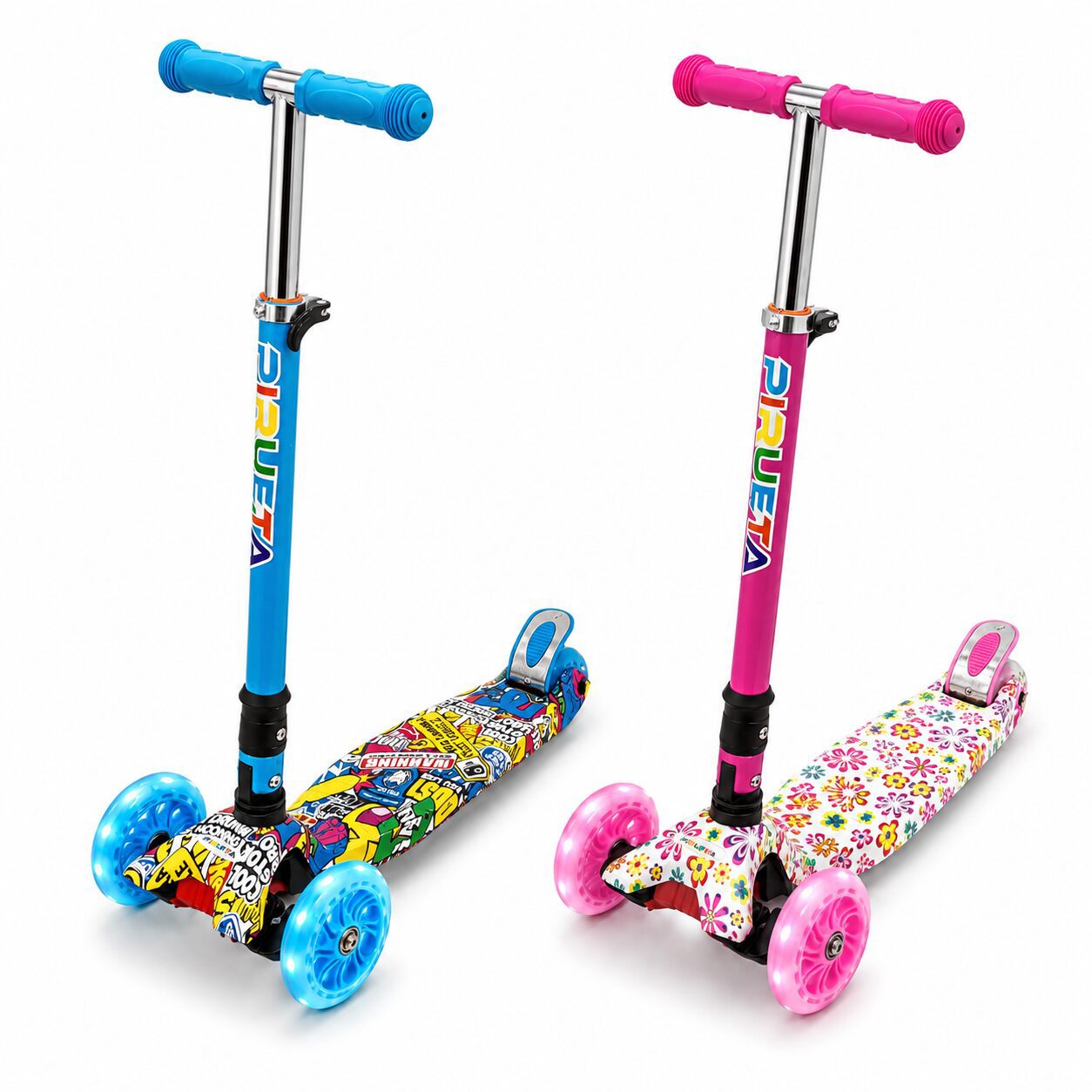 MONOPATIN INFANTIL PLEGABLE CON LUCES EN RUEDAS LSS01 - Imagen 2
