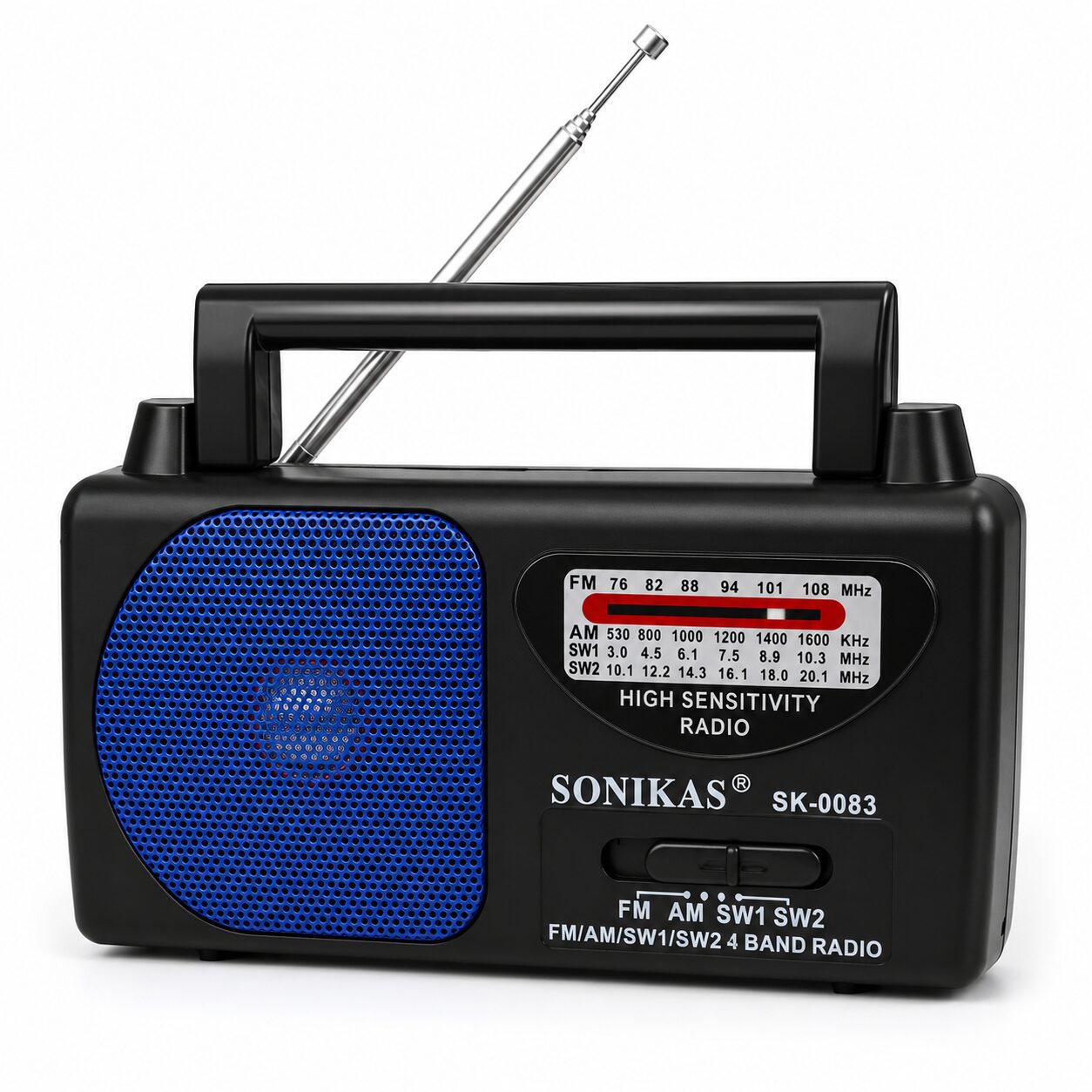 RADIO PORTATIL AM/FM 4 BANDAS SK-0083/0471