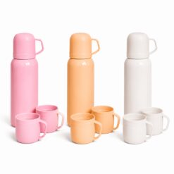 Alternative view of SET DE TERMO 500ML Y TAZAS PARA CAMPING ESTUCHE NARANJA