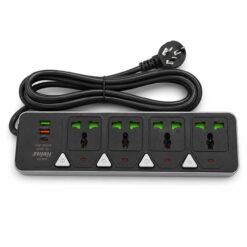 ZAPATILLA HZ-804PD CON 4 TOMAS + 2 USB + 1 TIPO C F-535