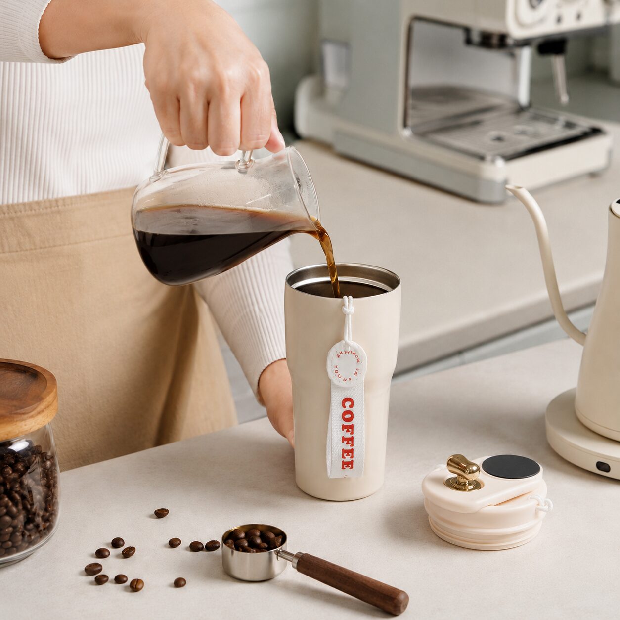 VASO TERMICO COFFEE 500ML C/TERMOMETRO DIGITAL H-686 - Imagen 2