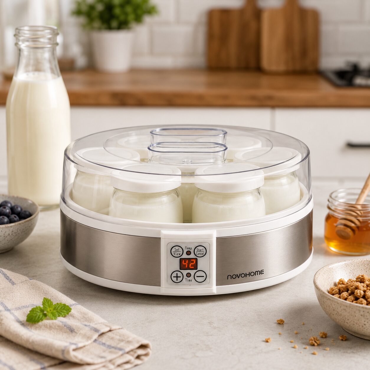 YOGURTERA ELECTRICA 7 VASOS DIGITAL NH-YG2200 - Imagen 2