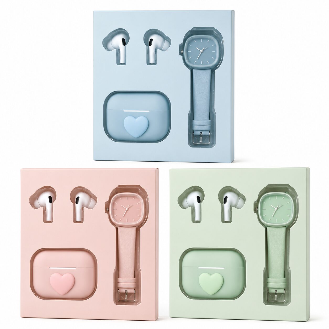 KIT AURICULAR Y RELOJ PASTELES K46 - Imagen 2