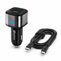 Alternative view of CARGADOR AUTO 2 USB A/C CON CABLE TIPO C 3.0 50W SL-CR098