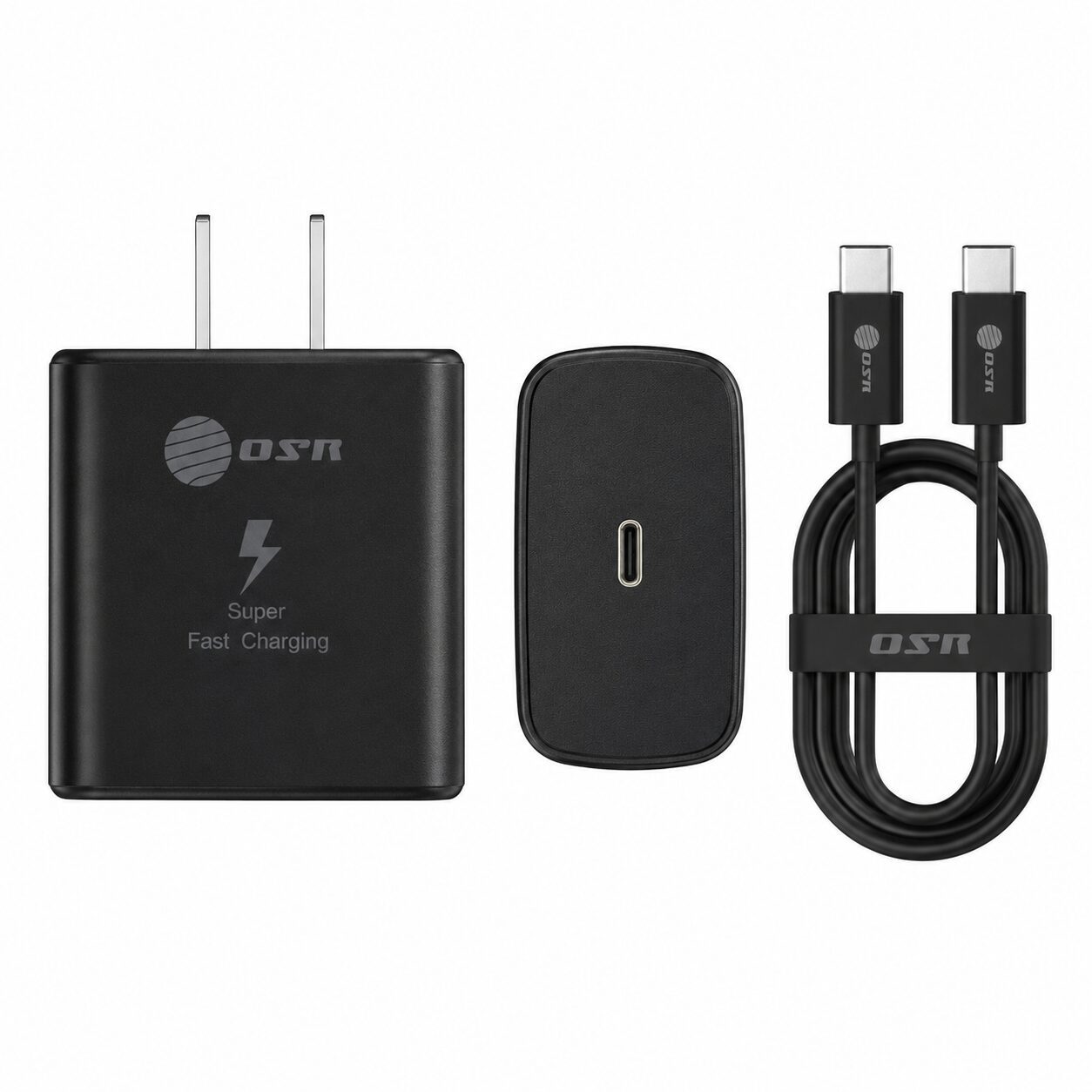 CARGADOR USB C Y CABLE TIPO C A TIPO C 45W OR-FCM01 - Imagen 2