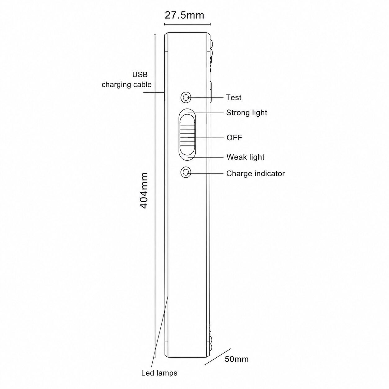 LUZ DE EMERGENCIA 120 LED MS-7120M - Imagen 2